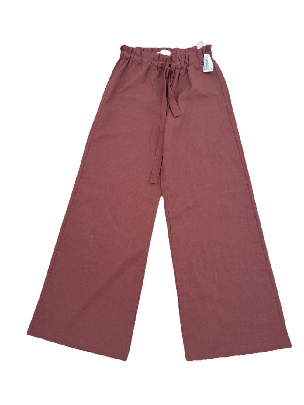 Vanilla Star wide leg linen pants paperbag size Small NWT